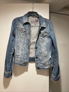 Hollister Light Blue Distressed Denim Jacket